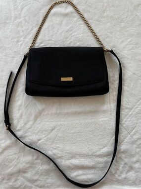 Kate Spade New York Laurel Way Greer Black Leather Chain Strap Crossbody Bag